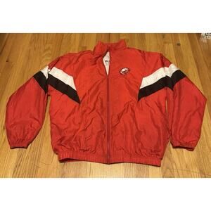 Vintage Barrington Tennis Jacket Mens XL Red Varsity Zip USA 90s